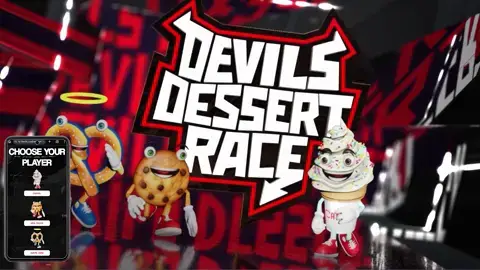 A virtual race rendered on an arena video board
