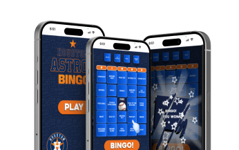 A bingo card on a phone during a game
