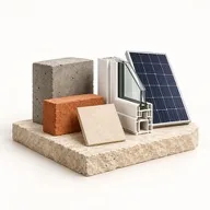 Premier concrete, brick, UPVC window and solar material study