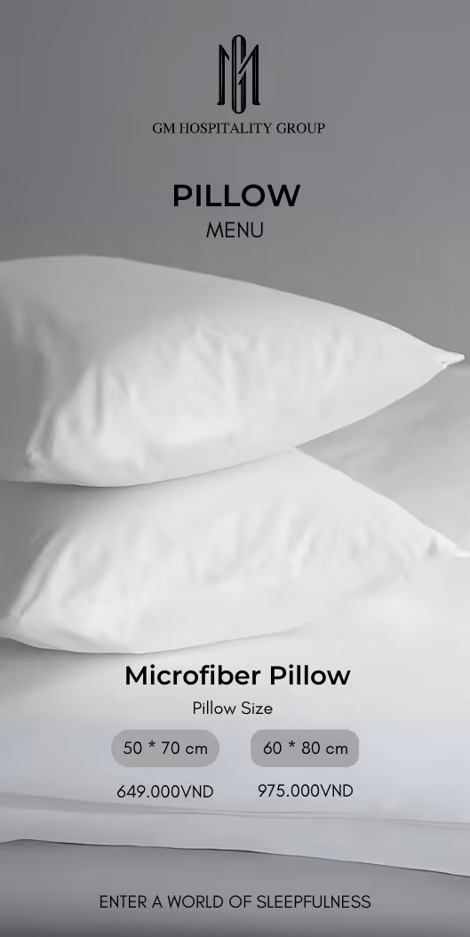 Pillow & Diffuser Oil Menu
