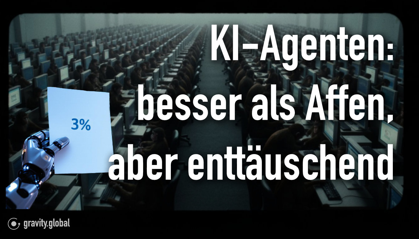 Der Realitätscheck: KI automatisiert kaum etwas – nur 3% der Aufgaben gelöst 