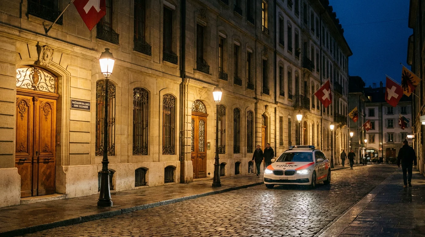 Rue résidentielle de Genève la nuit illustrant le besoin de sécurité en serrurerie