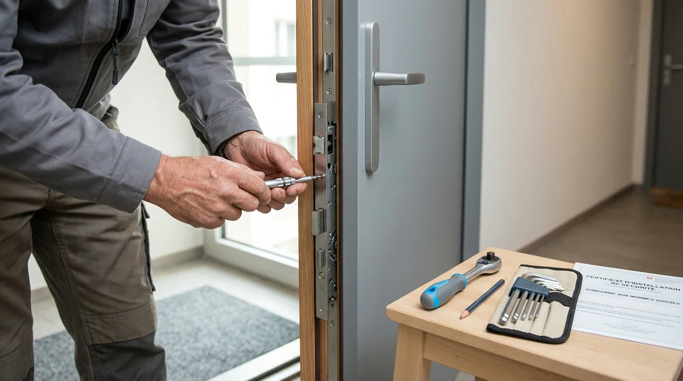 Installation d'une serrure multipoints de sécurité sur une porte à Genève