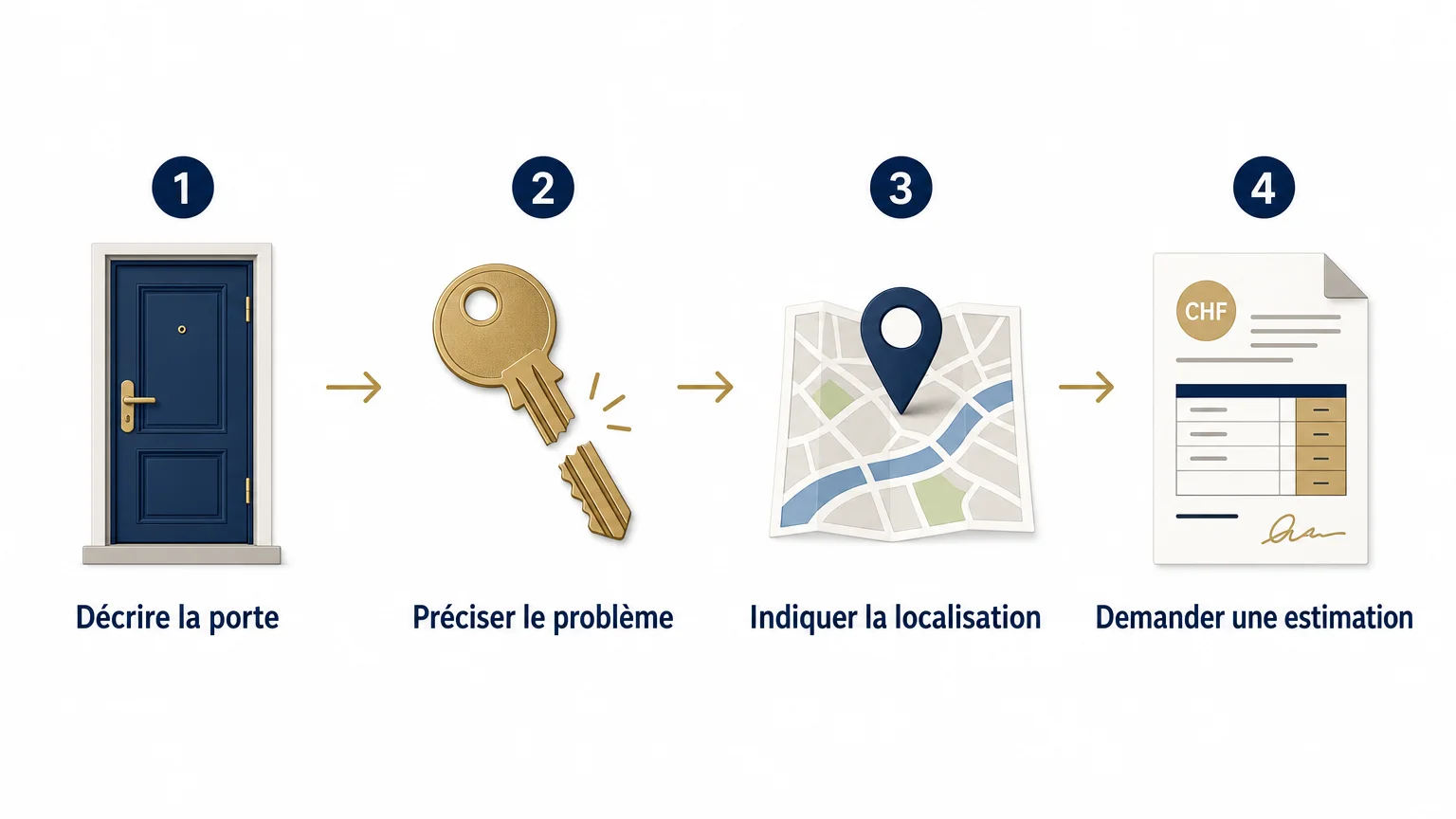 Checklist en français pour demander un serrurier en anglais