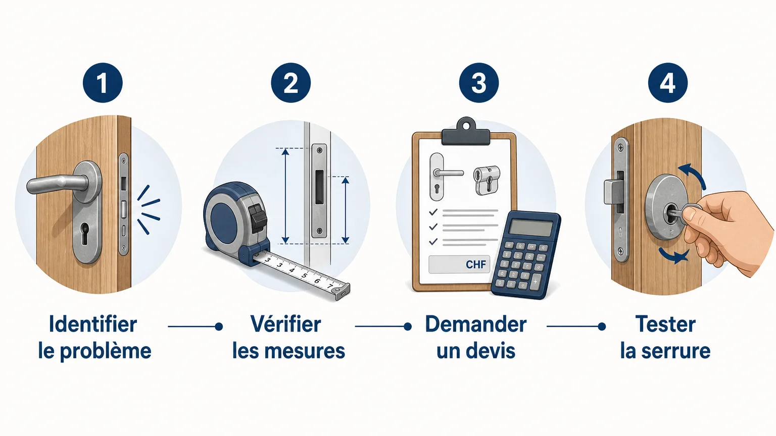 Checklist pour préparer un changement de serrure