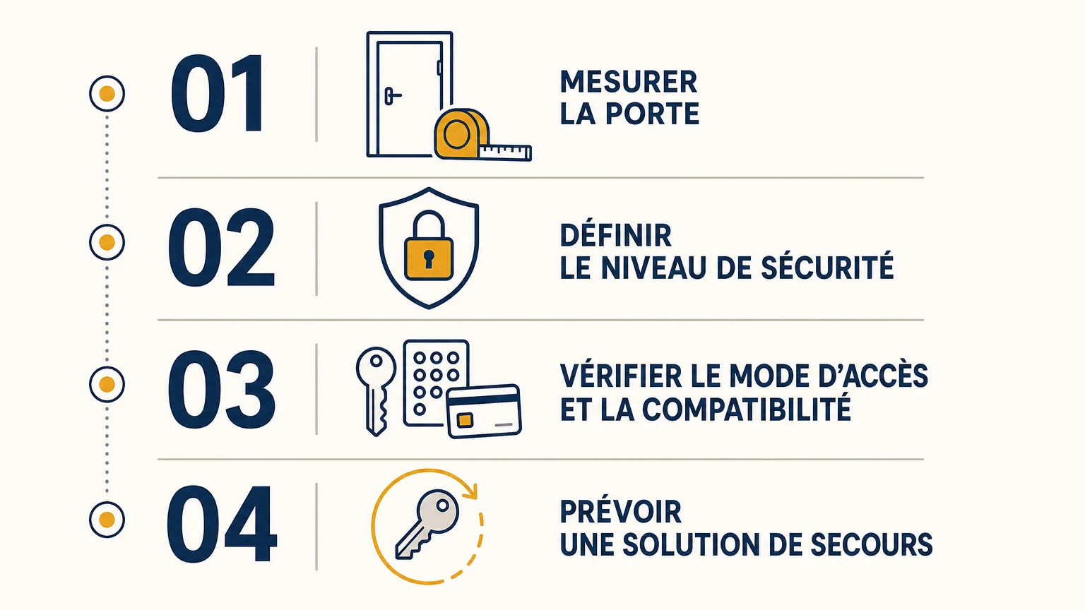Checklist en quatre étapes pour choisir une serrure