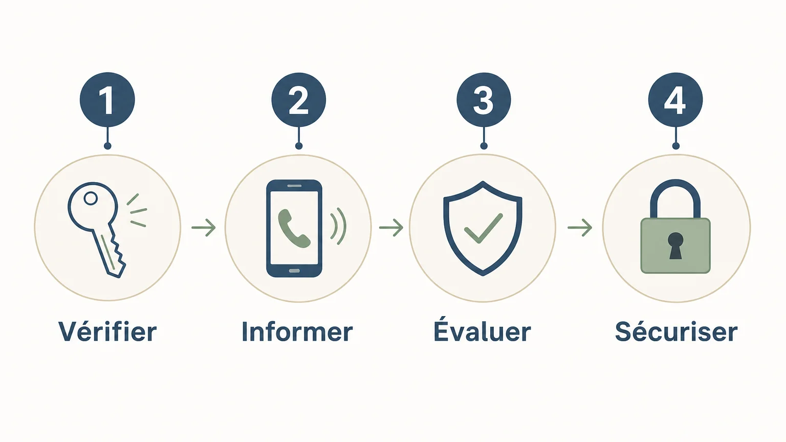 Checklist des étapes à suivre après une clé perdue