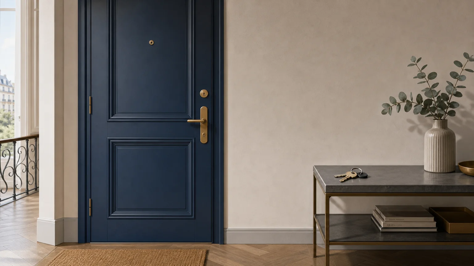 Porte d’entrée et serrure représentant un serrurier de confiance à Genève