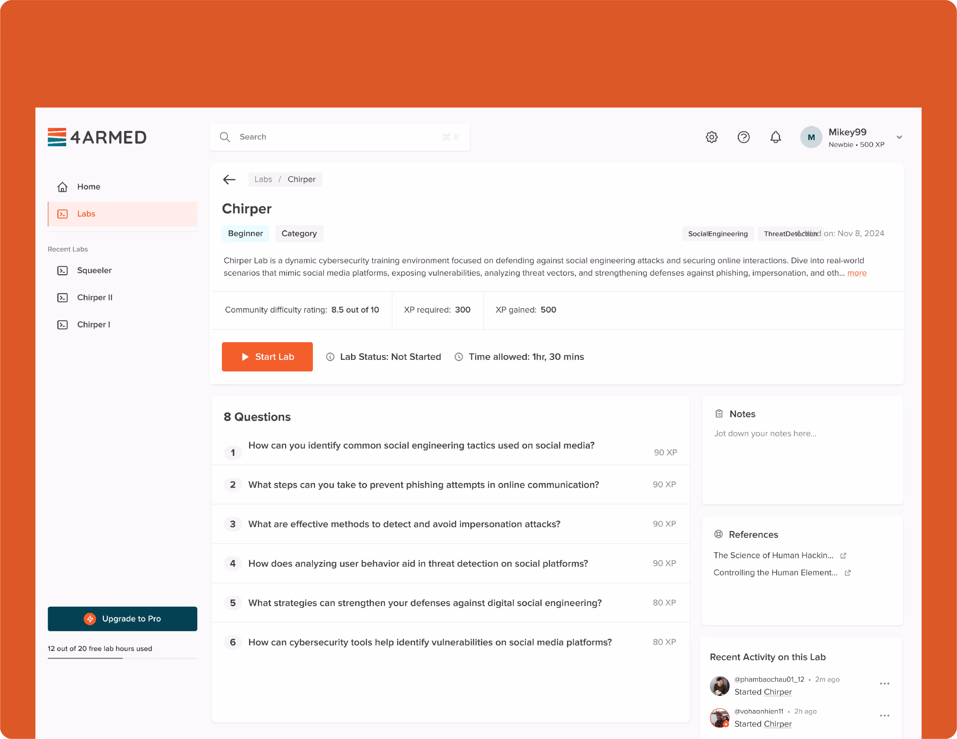 Screen shot of mentalfit app with homepage
