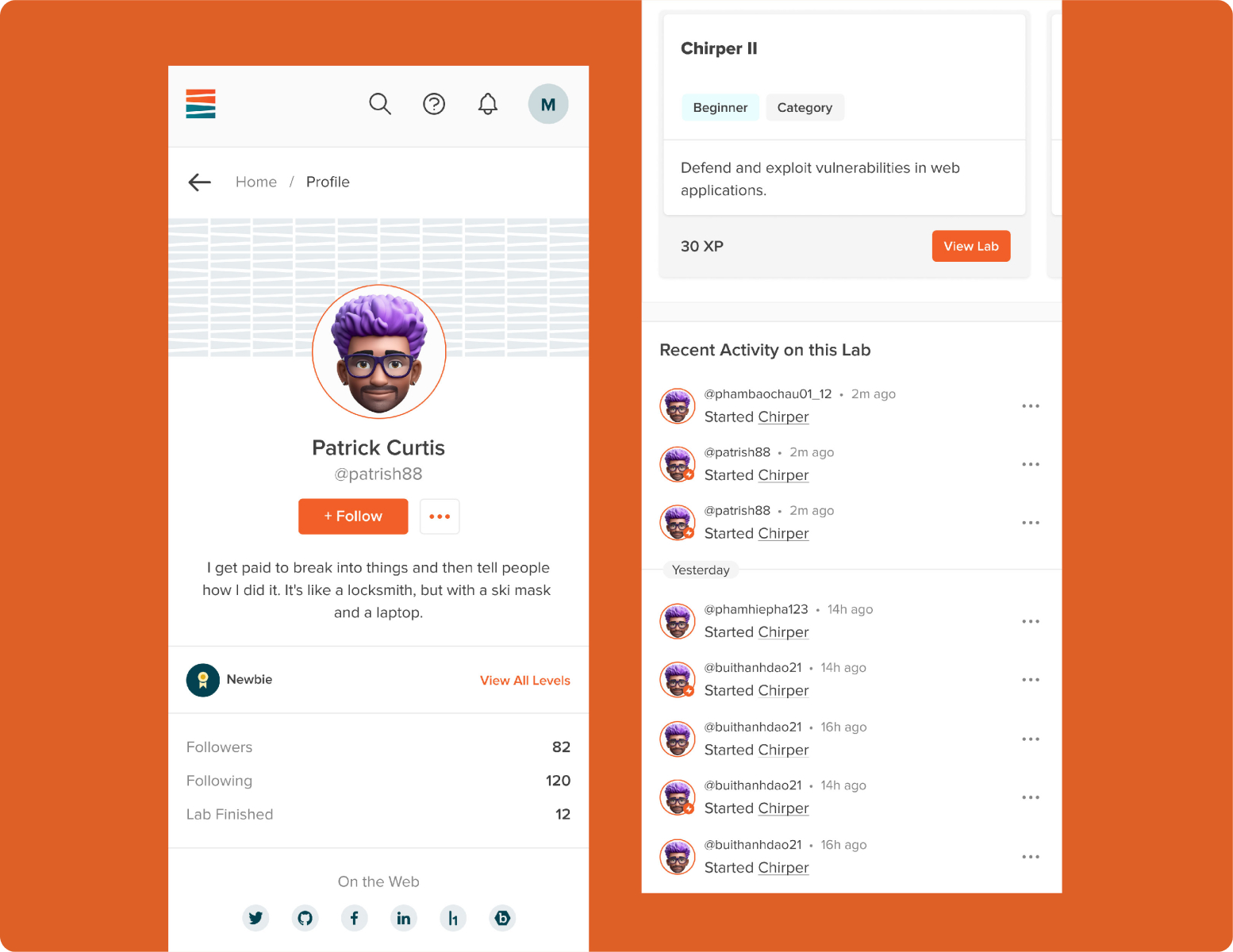 Screen shot of mentalfit app with homepage
