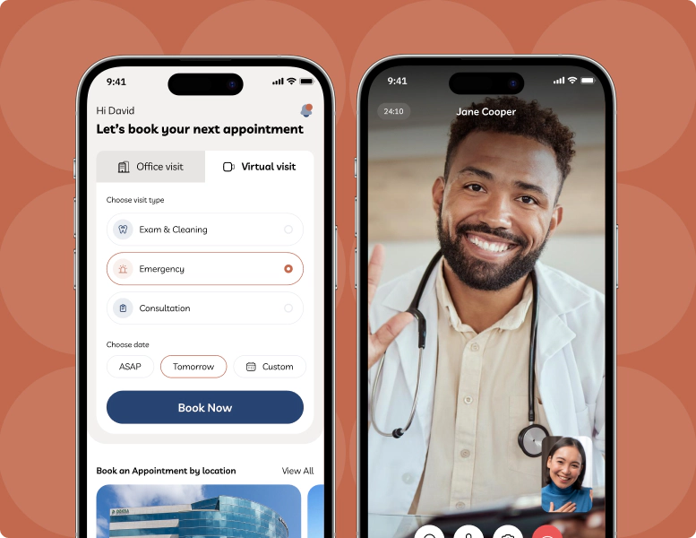 Screen shot of mentalfit app with homepage