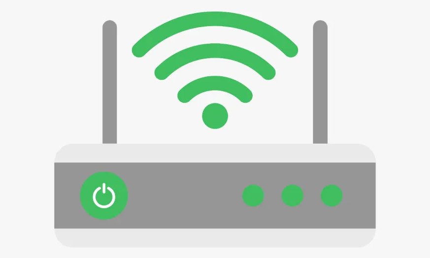 Illustrazione di un router Wi-Fi che trasmette un segnale