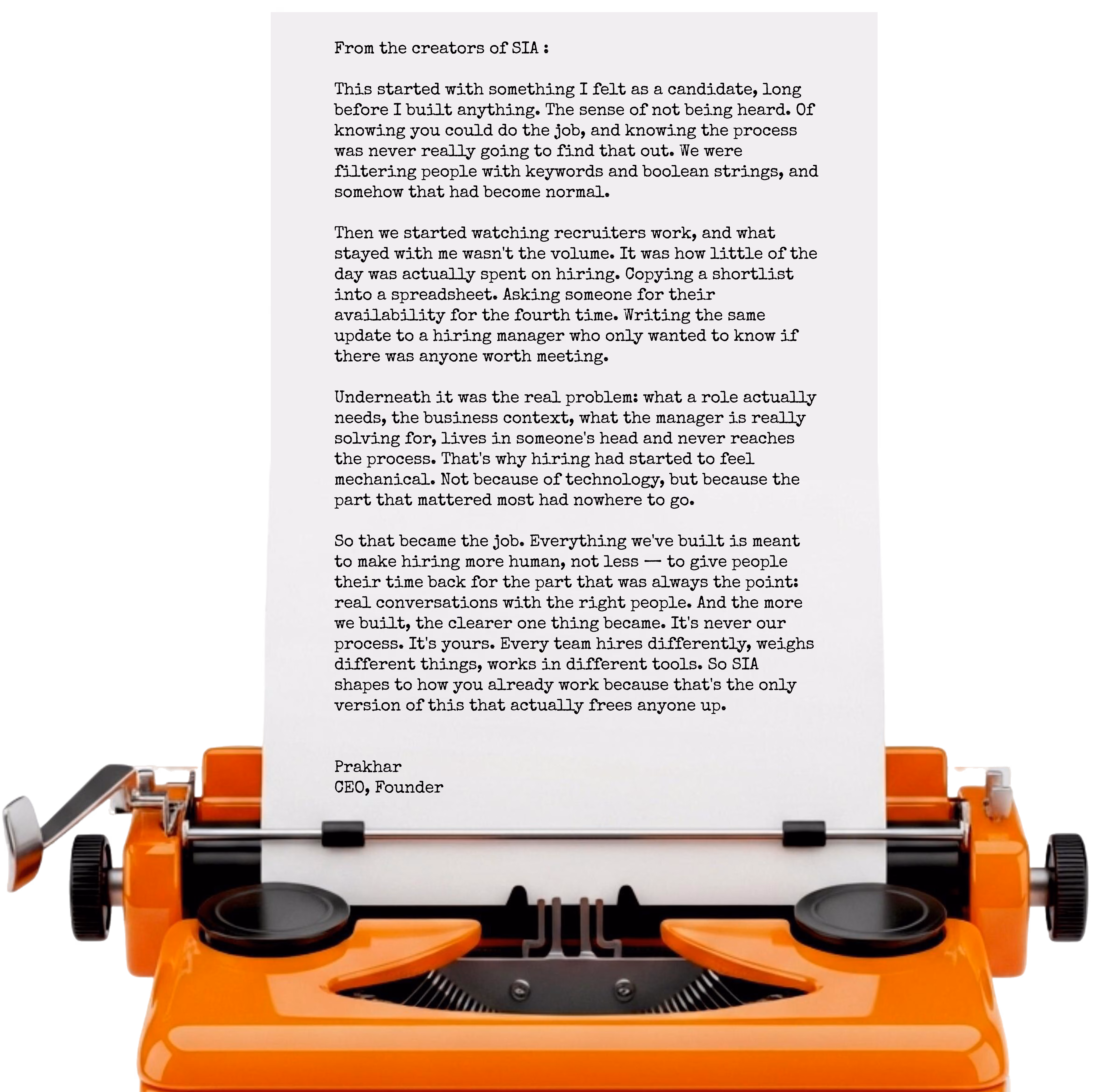 Founder Letter Story