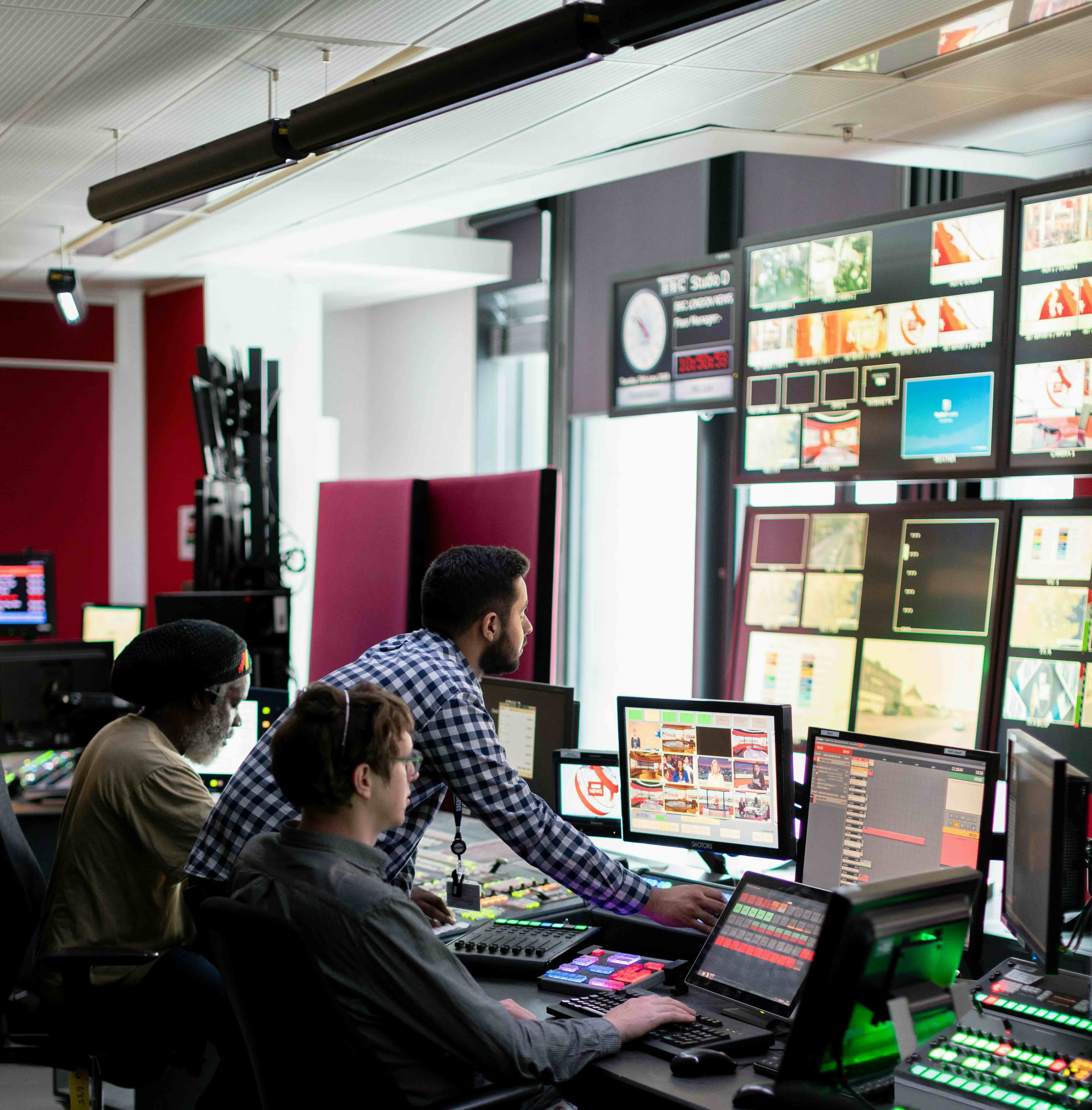 A media control room.