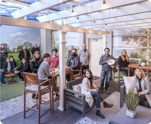 Paradromics team under pergola