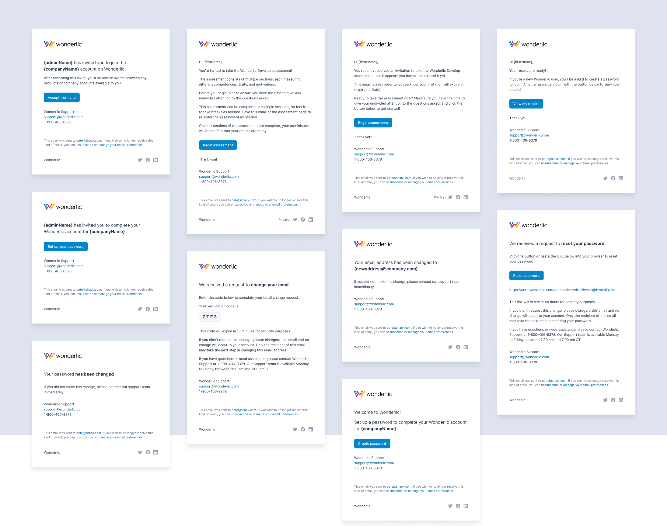 Email templates