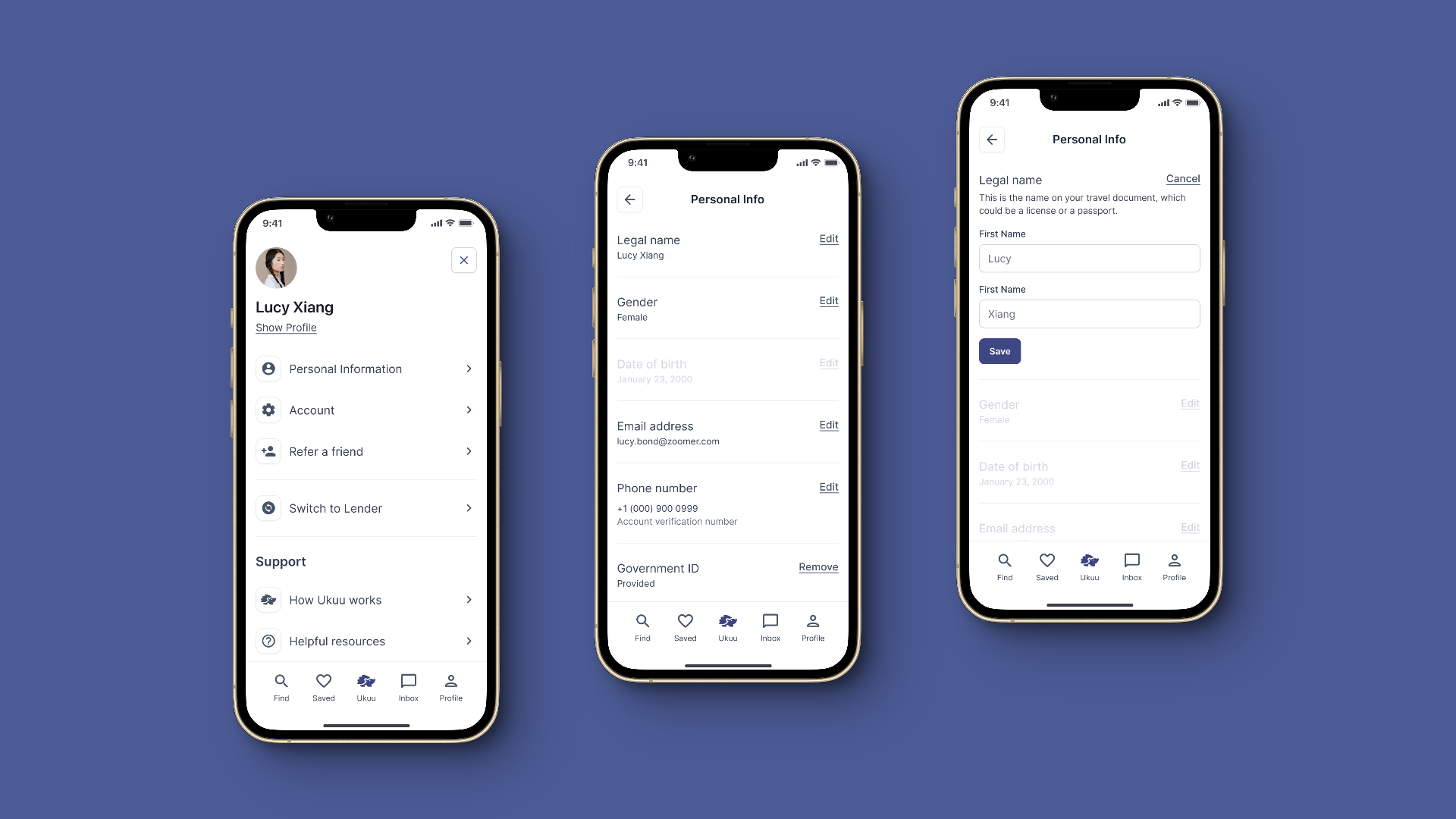 User settings
