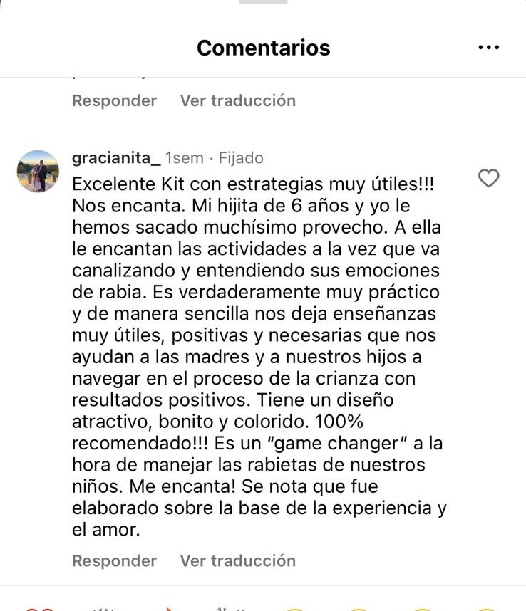 Testimonial 3 de cliente satisfecho de Elianahappykids