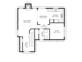 Floorplan of a property with dimensions