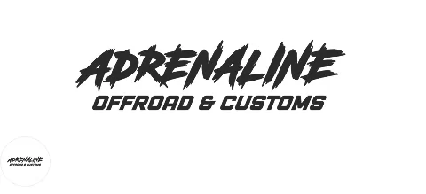 Previous Adrenaline Offroad and Customs logo, brush lettering