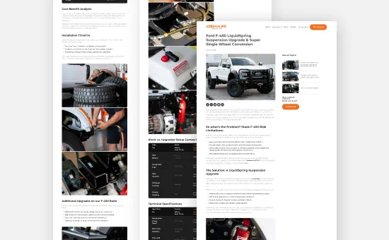 Adrenaline Offroad Co. in depth technical article page