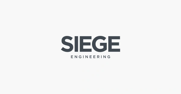 Siege Engineering logo on light grey.