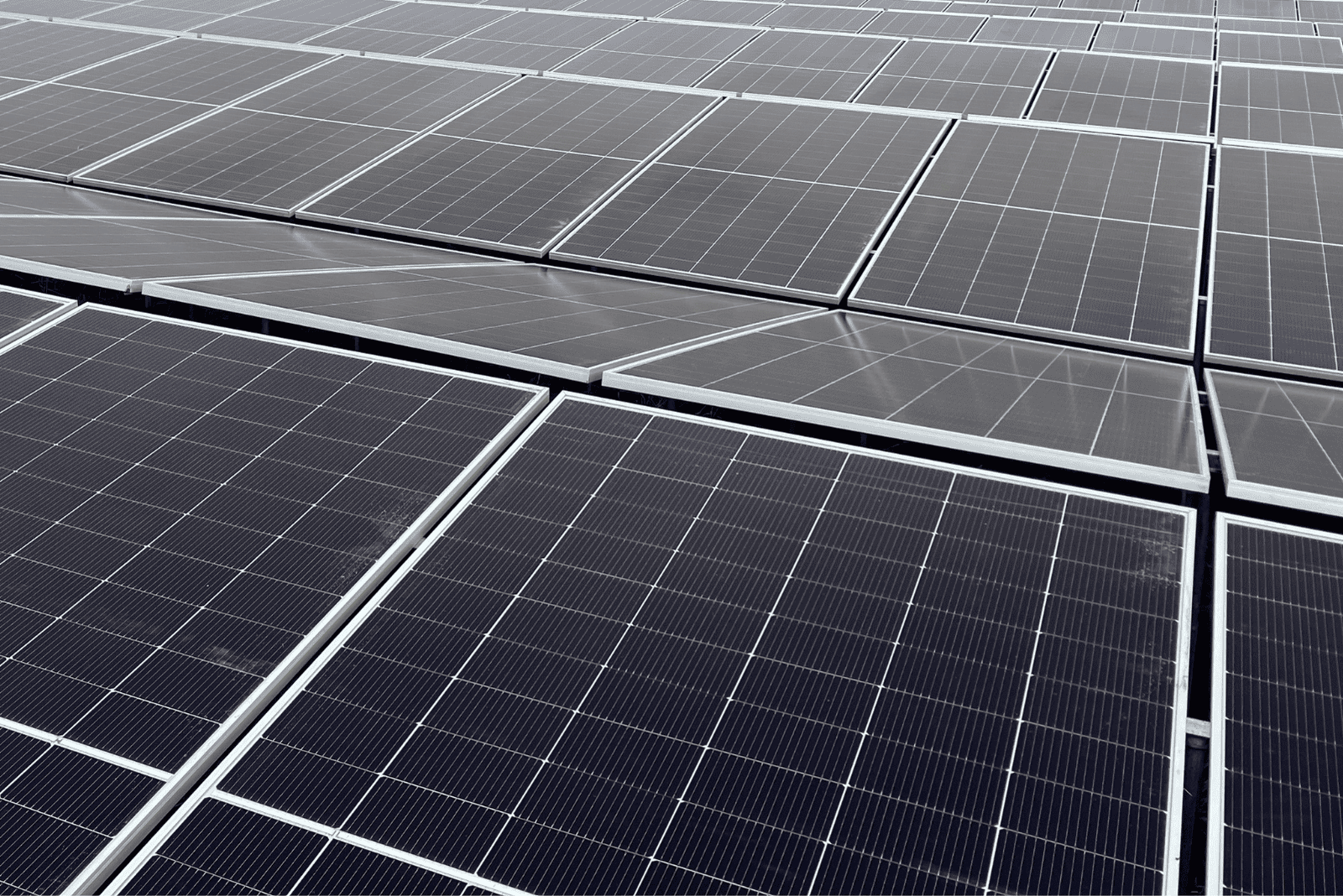 High-density solar array used to support solar for data center power generation.