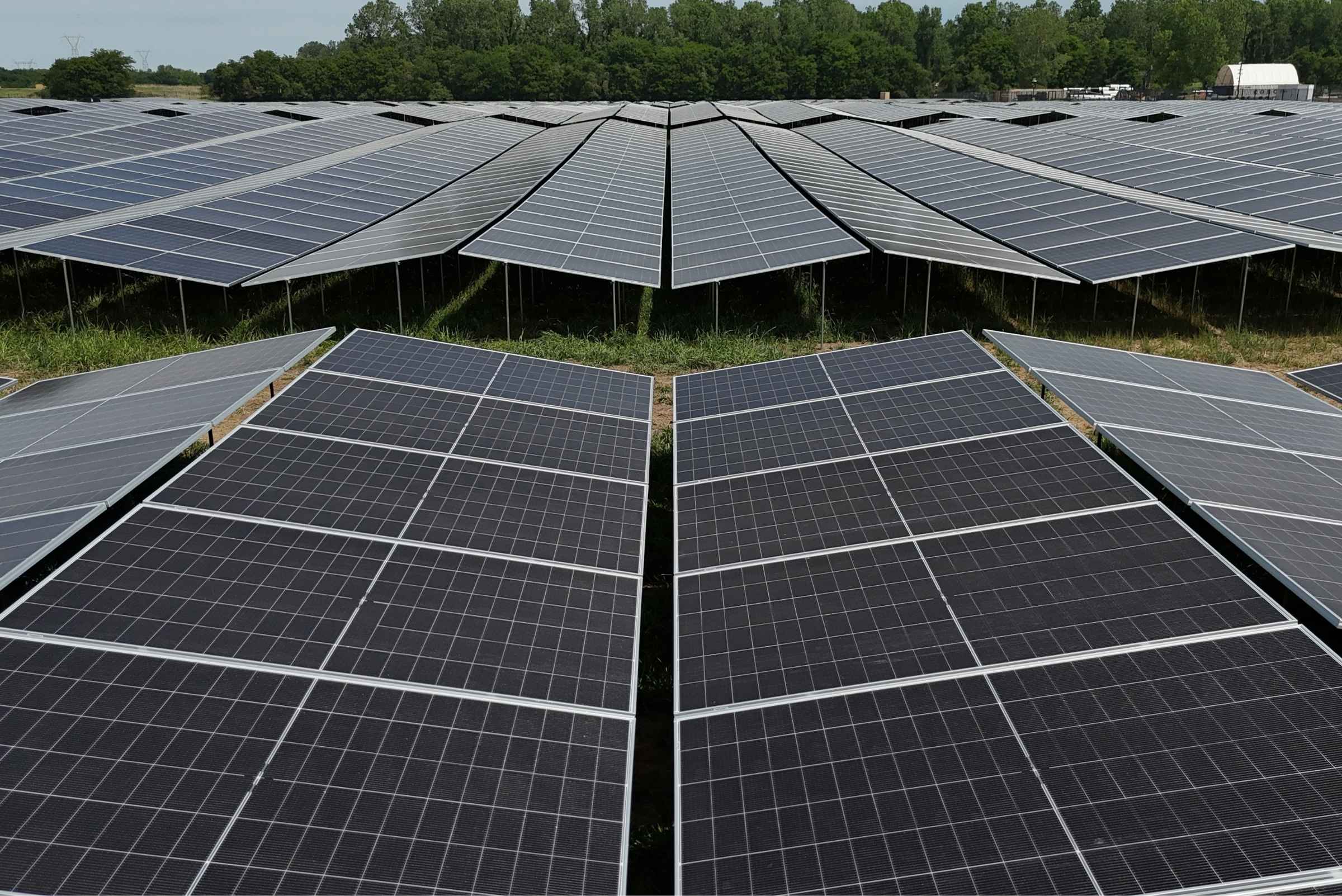 Completed Planted Solar array at a co-located data center project
