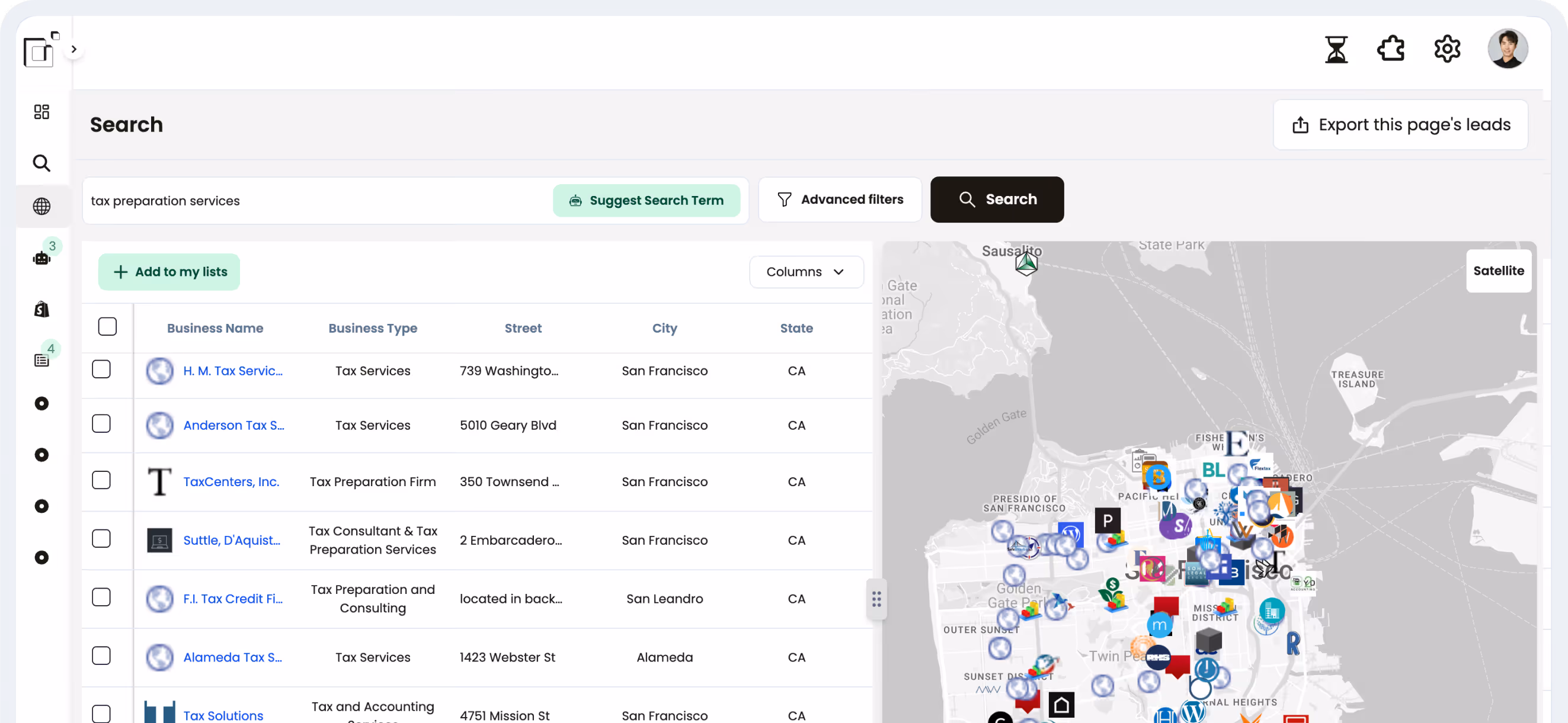 Local Business Intelligence Search