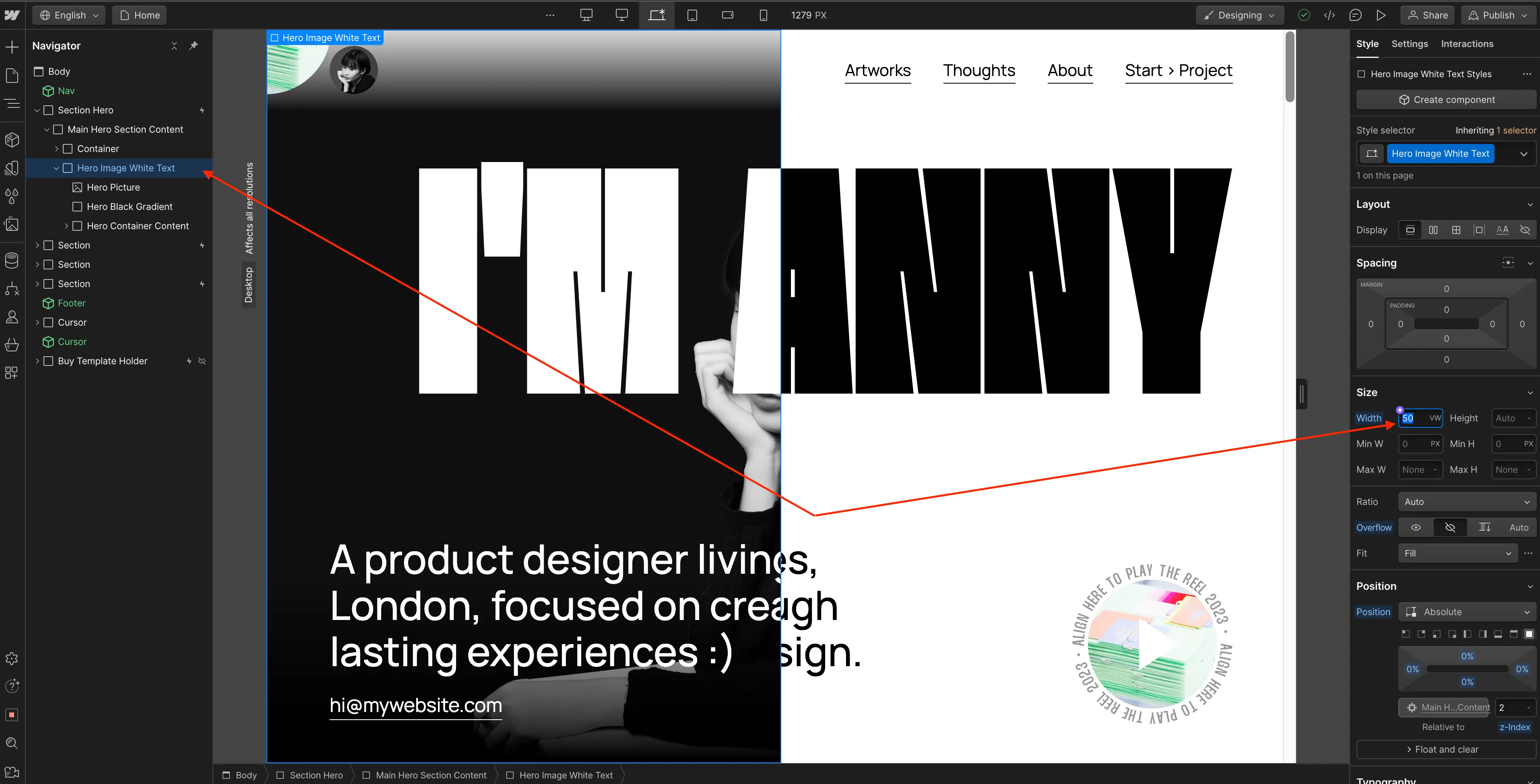 Portfolio Webflow Template - Canada - Designed by Azwedo.com and Wedoflow.com