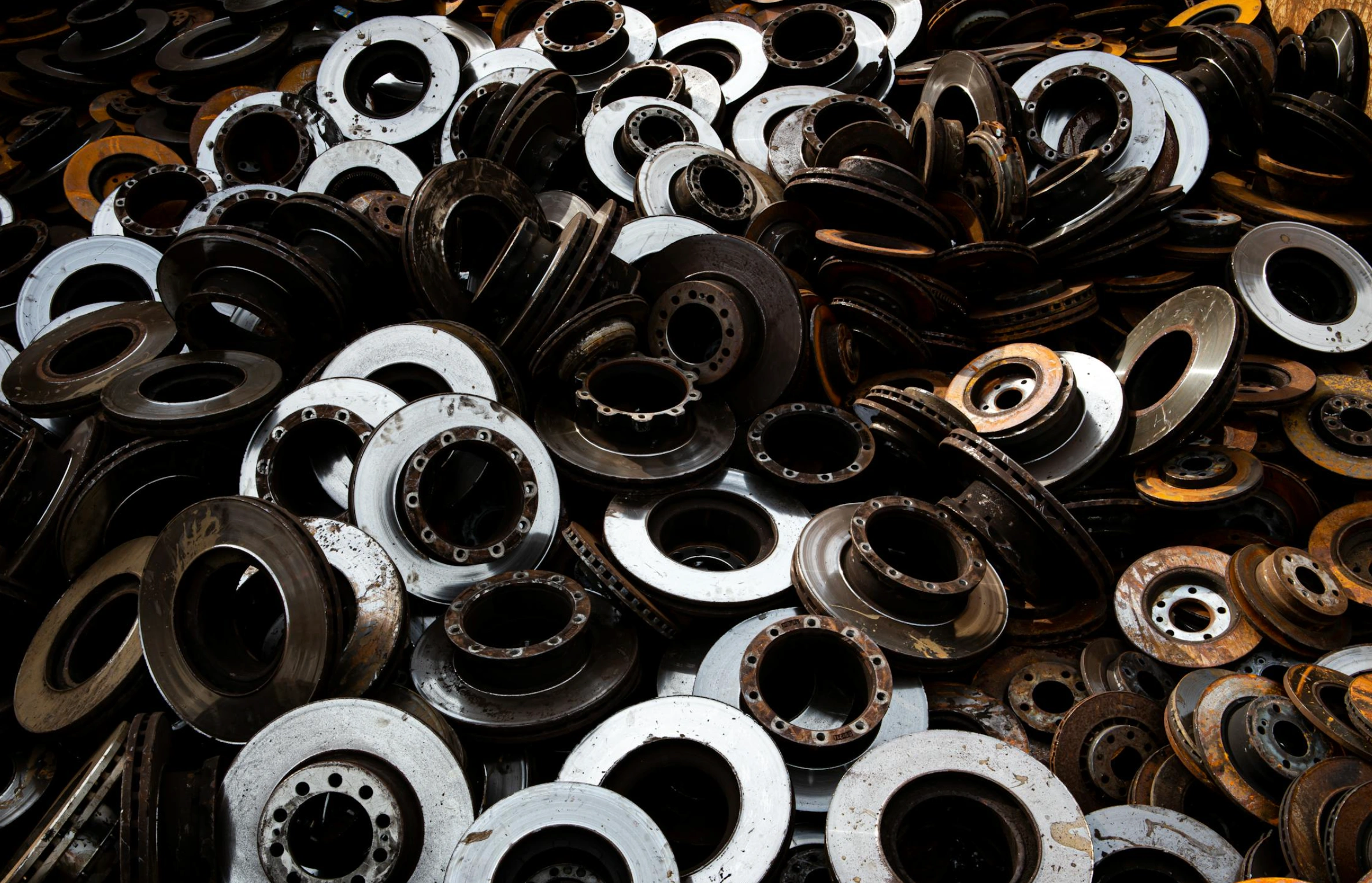 circular metal scraps