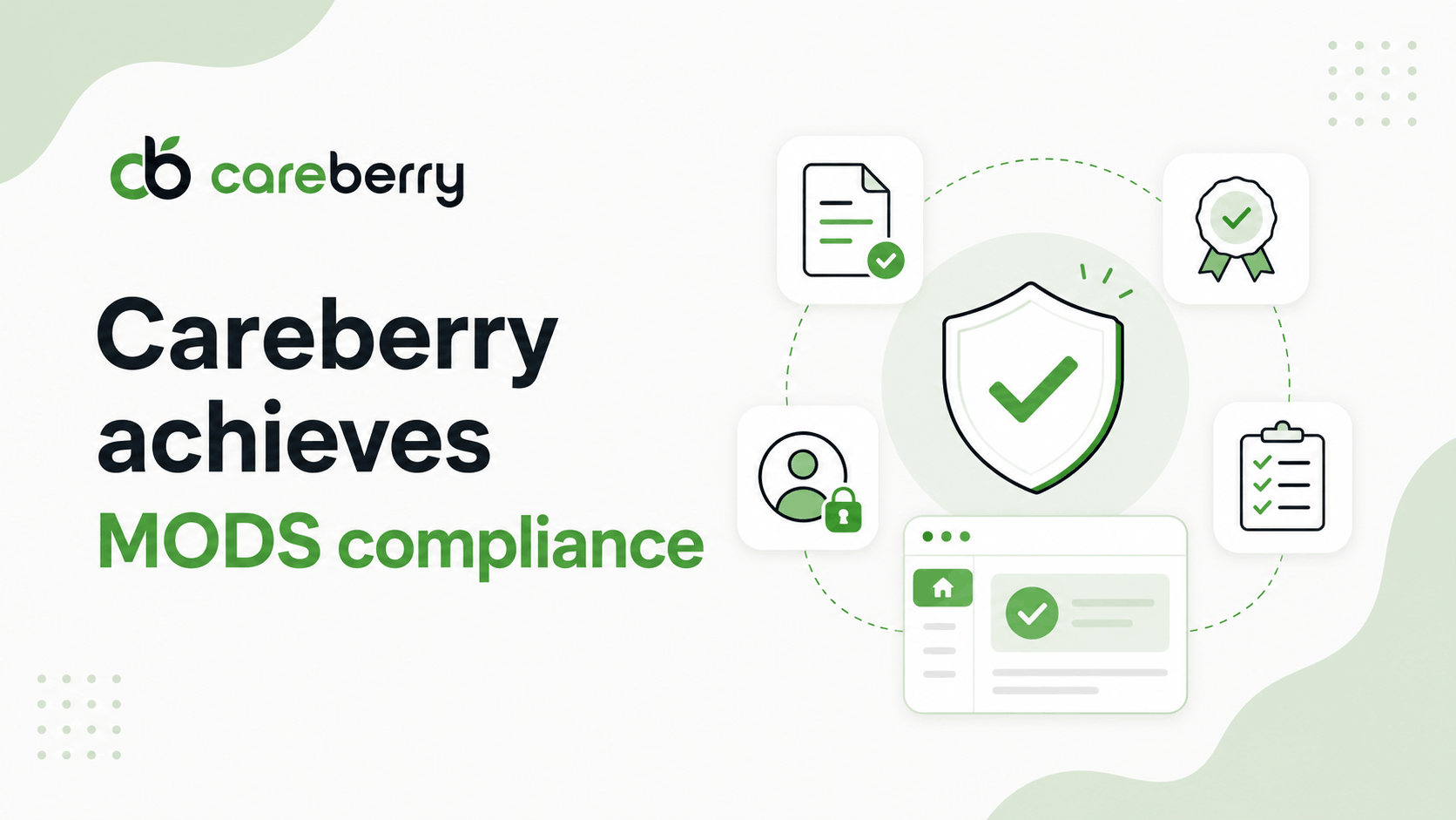 NHS MODs Compliance graphic process - Careberry