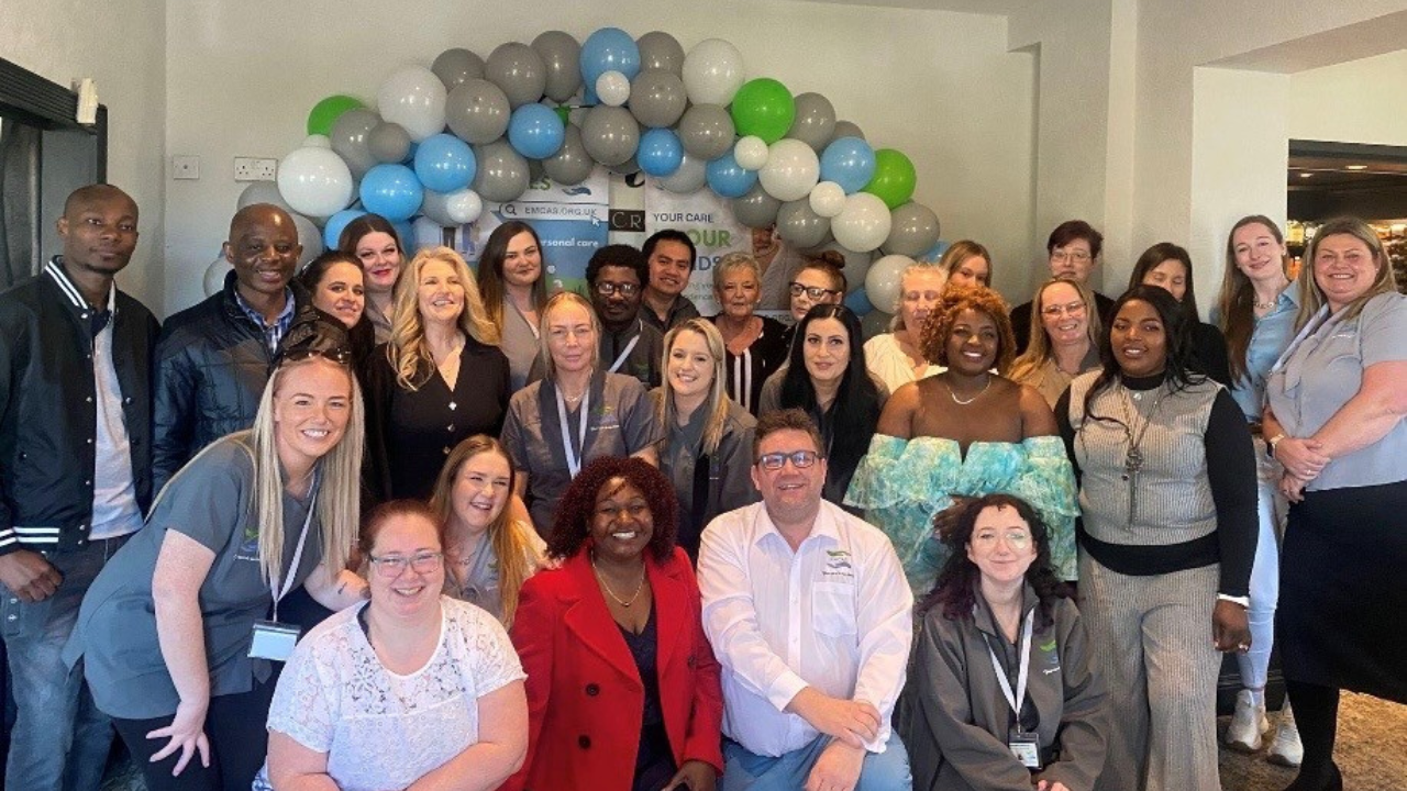 EMCAS community care team celebrating their good rating from CQC