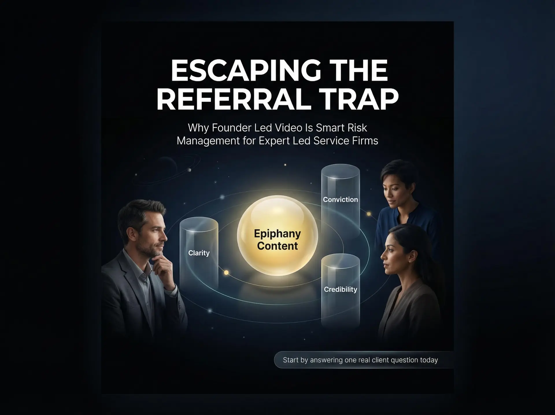 Escaping the Referral Trap: Why Founder Led Video Content Is Smart Risk Management For Expert Led Service Firms