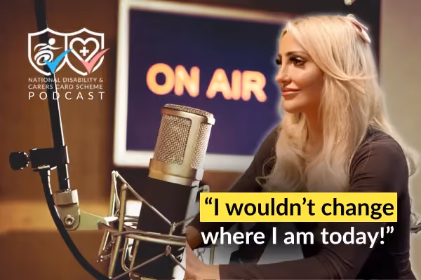 Holly being interviewed for the podcast