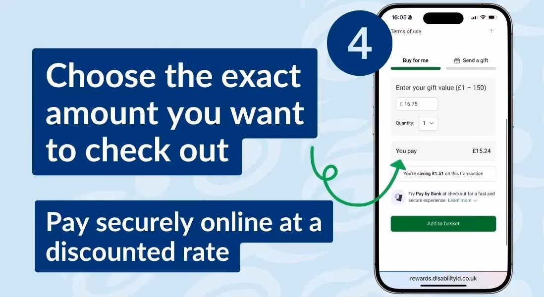 Image of a phone showing how to securely check out online