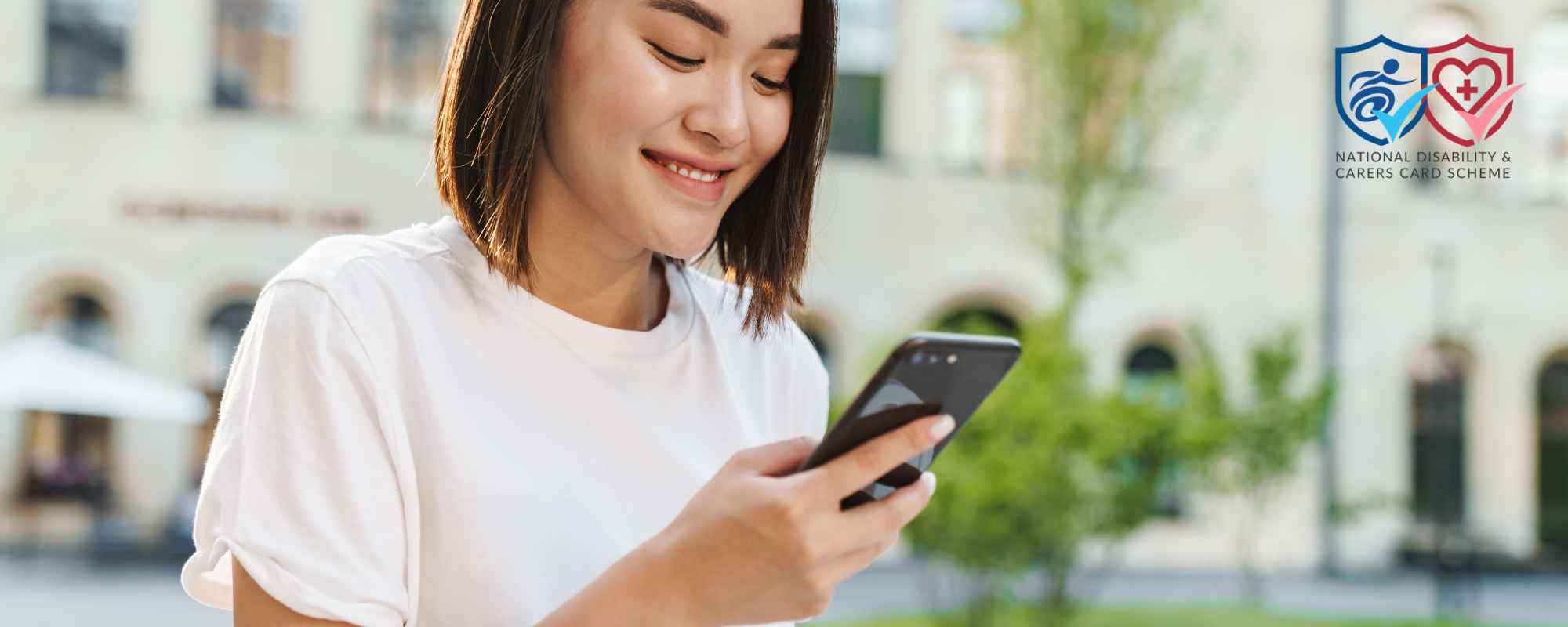 Person using app on a phone