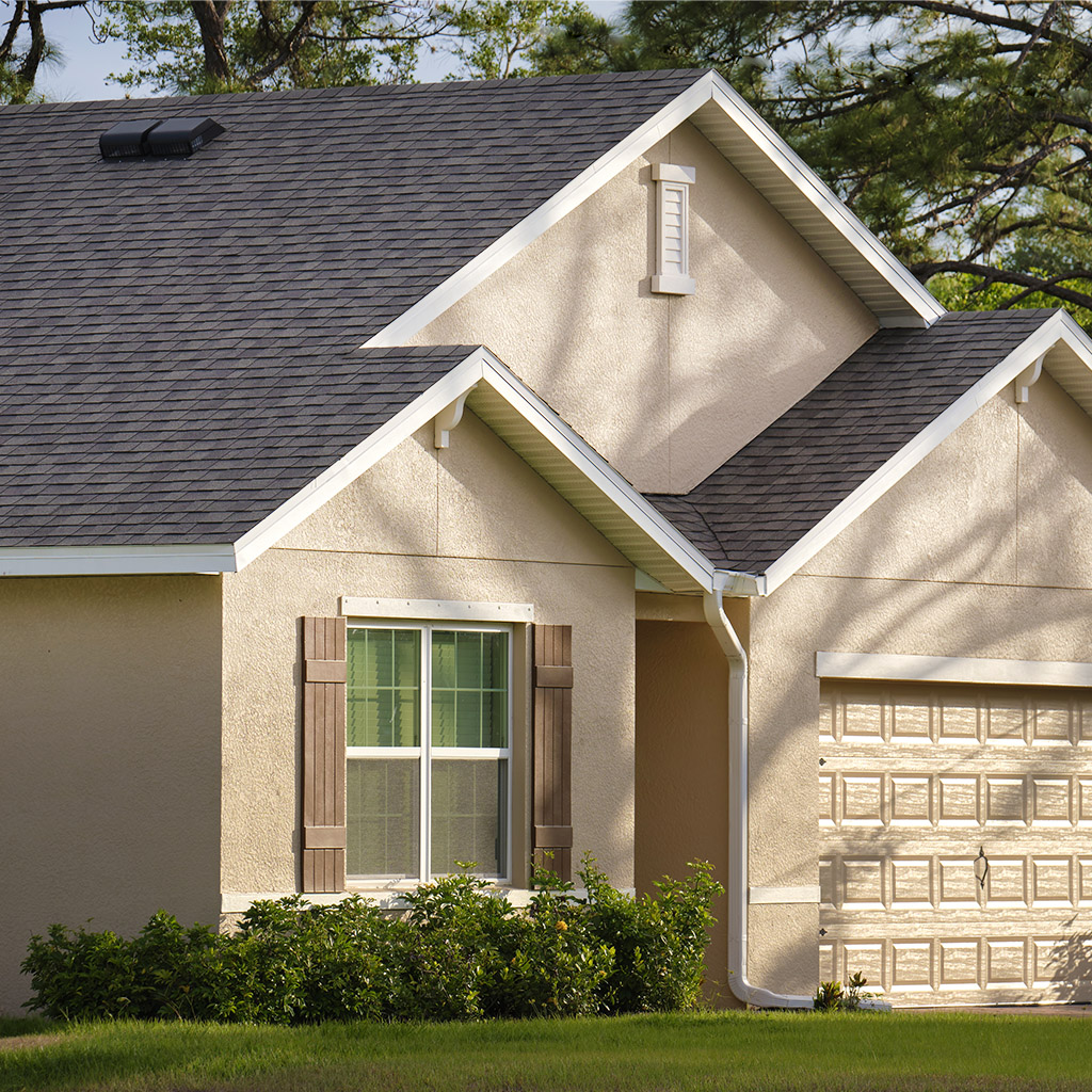 House with a modern roof, showcasing Shinnova's reliable roofing replacement services.
