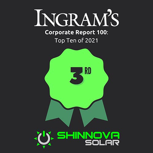 Ingram's Corporate Report 100 logo, recognizing Shinnova as a top company in 2021
