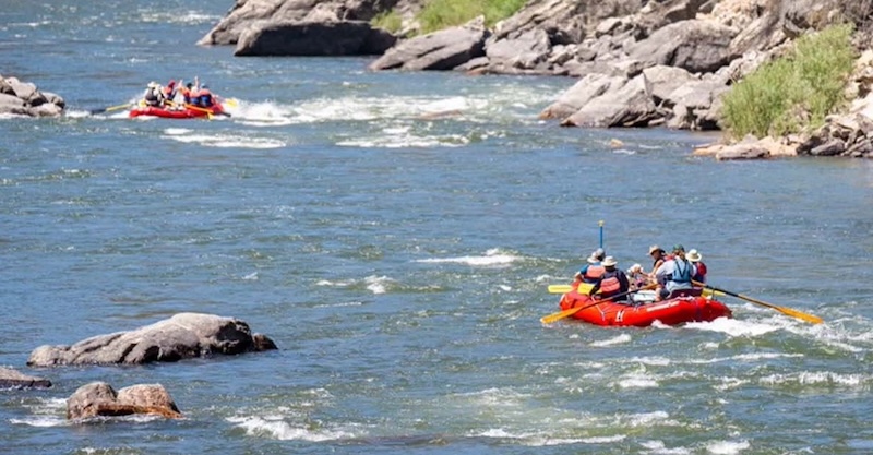 Floating on the Salmon River Whitewater Rafting