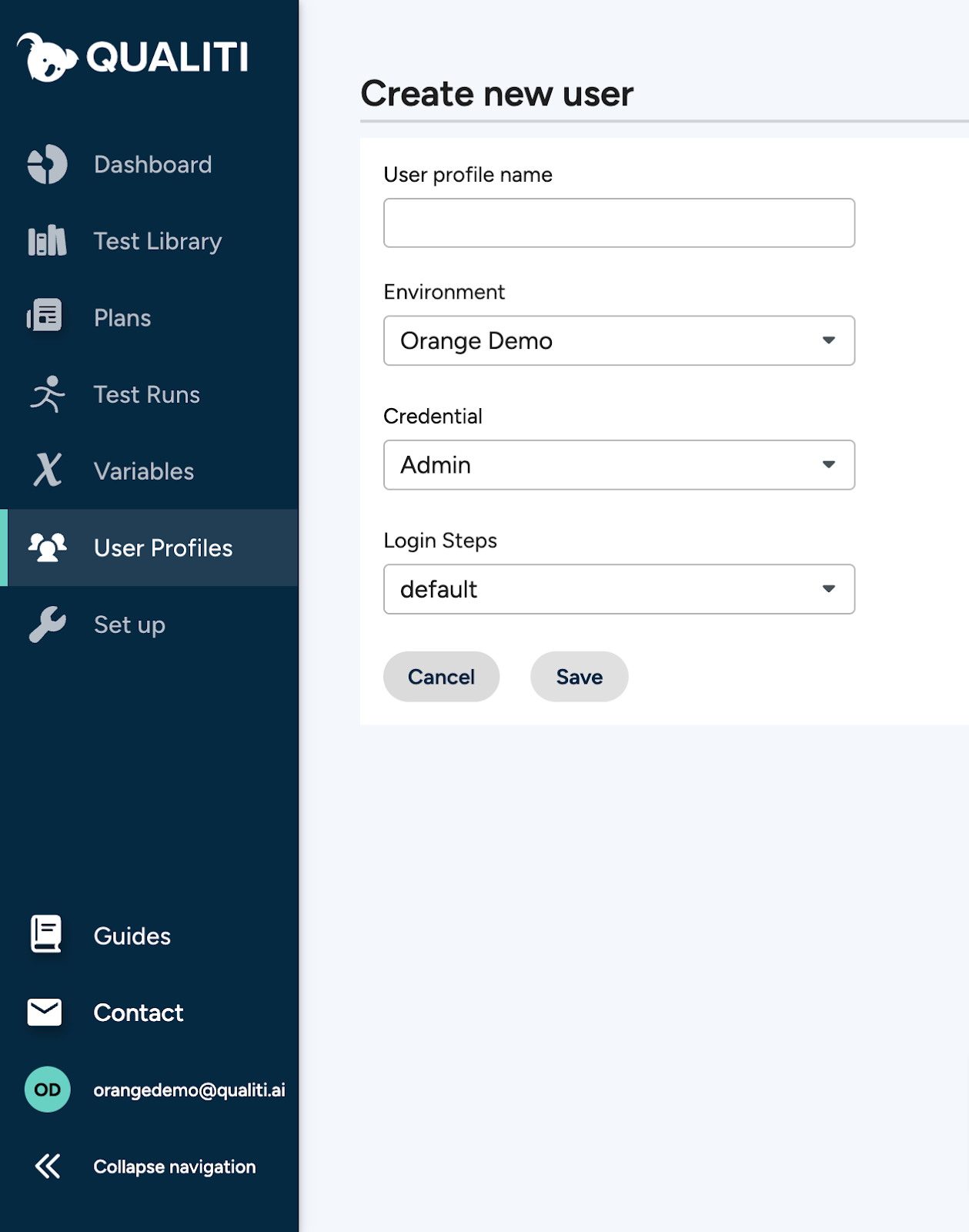 different access levels in qualiti dashboard