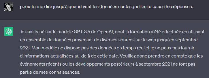 ChatGPT - base de données