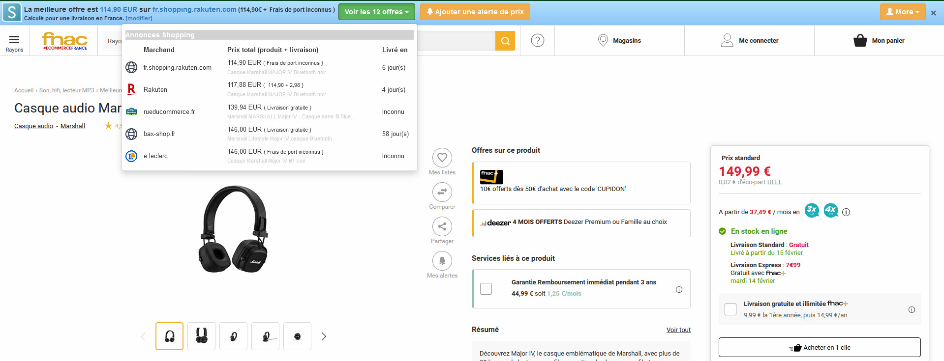 extension navigateur deal