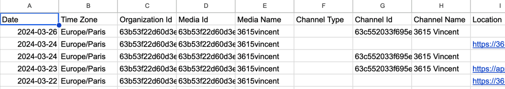 google sheet