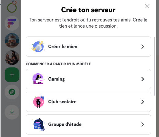 ouvrir serveur discord