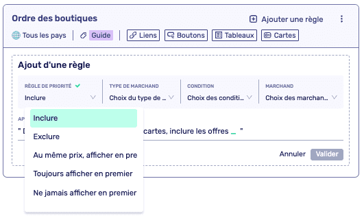 affilizz regle inclure