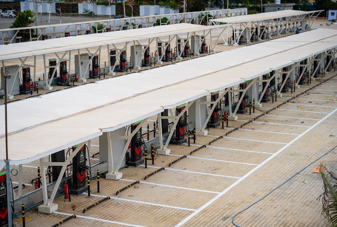 ChargeZone commercial DC fast charging station for electric trucks and heavy vehicles