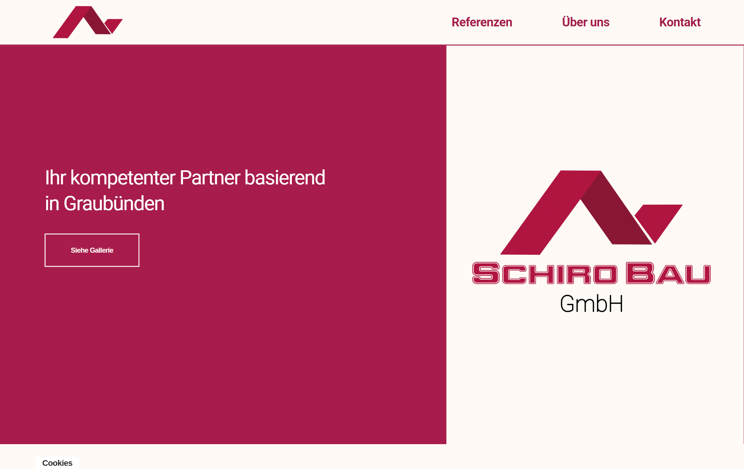 Schirobau Website - Homepage