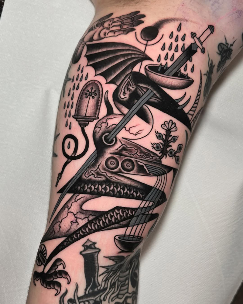 Abstract Symbolism Traditional Tattoo by 6Dita