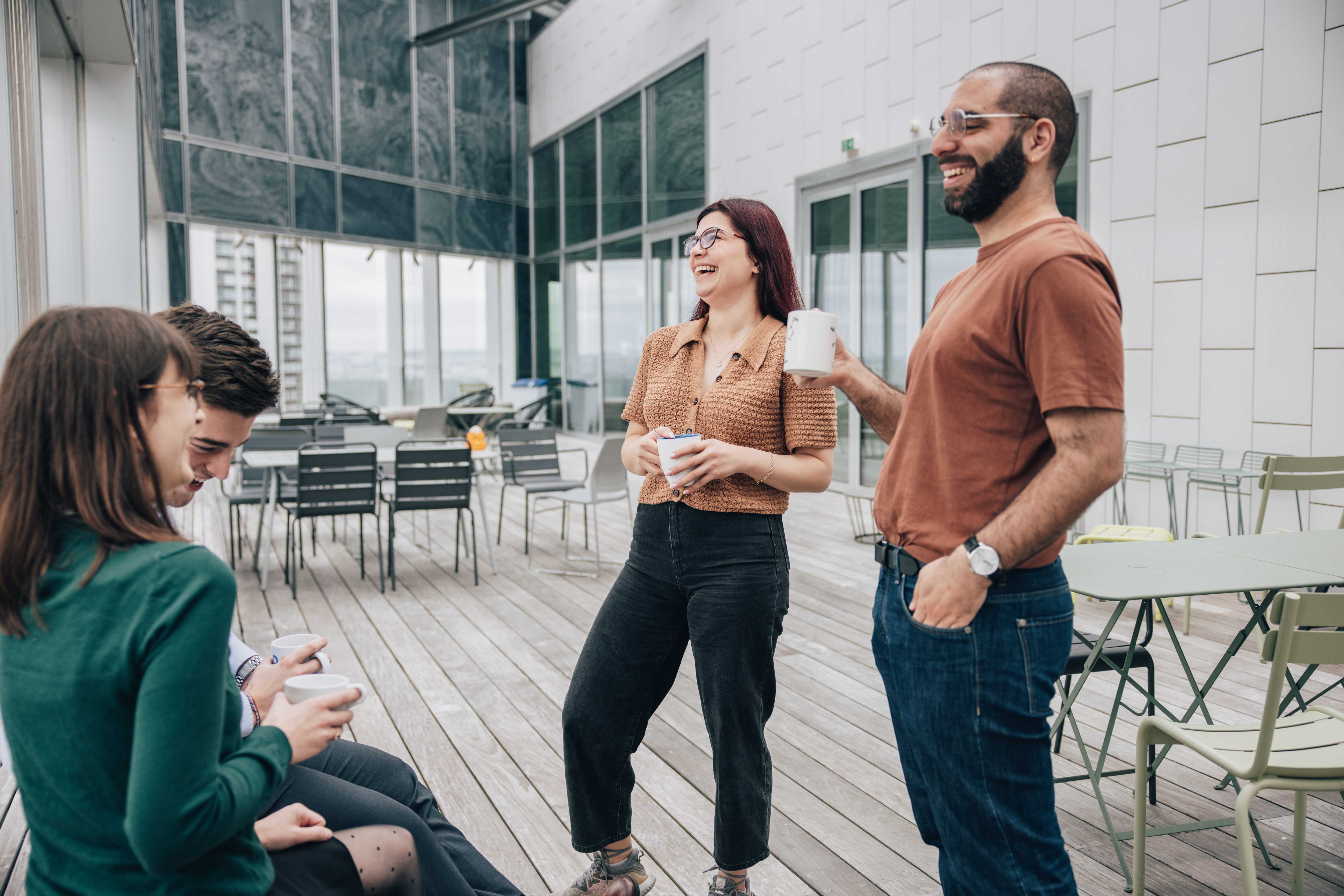 opensee employees on terrasse